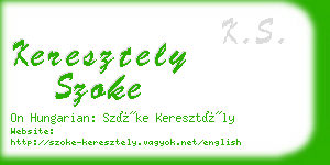 keresztely szoke business card